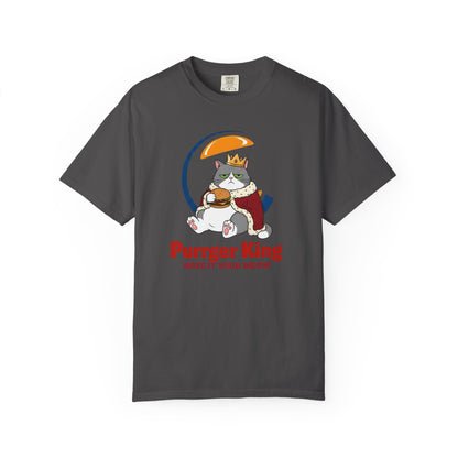 Purrger King Parody T-Shirt  'Have It Your Meow' Cat Royalty Graphic Tee