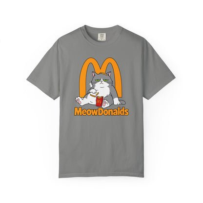 Grumpy Cat Eating Fries T-shirt | Funny Fast Food Parody Tee