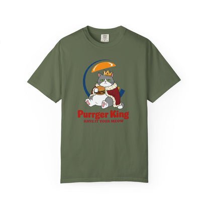Purrger King Parody T-Shirt  'Have It Your Meow' Cat Royalty Graphic Tee