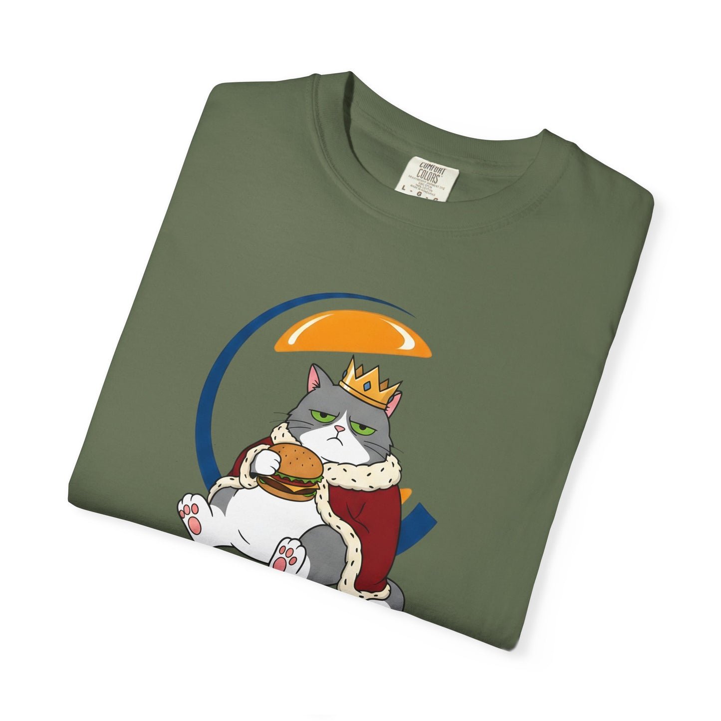 Purrger King Parody T-Shirt  'Have It Your Meow' Cat Royalty Graphic Tee