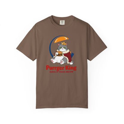 Purrger King Parody T-Shirt  'Have It Your Meow' Cat Royalty Graphic Tee