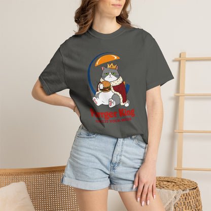 Purrger King Parody T-Shirt  'Have It Your Meow' Cat Royalty Graphic Tee
