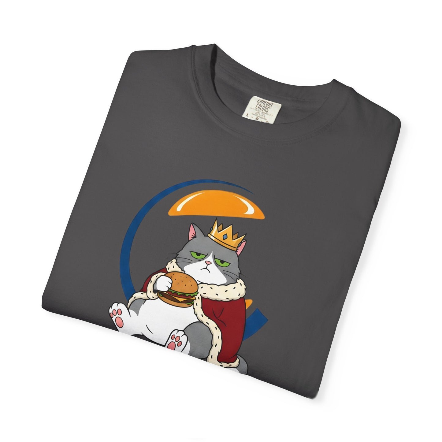 Purrger King Parody T-Shirt  'Have It Your Meow' Cat Royalty Graphic Tee