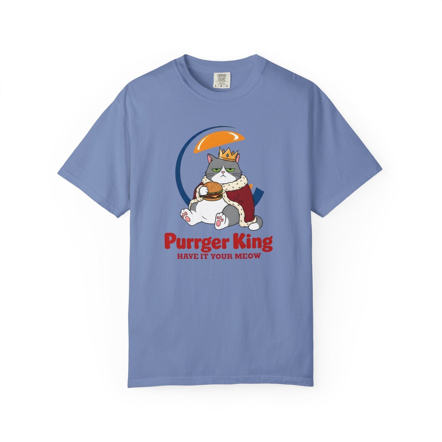 Purrger King Parody T-Shirt  'Have It Your Meow' Cat Royalty Graphic Tee