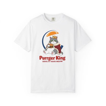 Purrger King Parody T-Shirt  'Have It Your Meow' Cat Royalty Graphic Tee