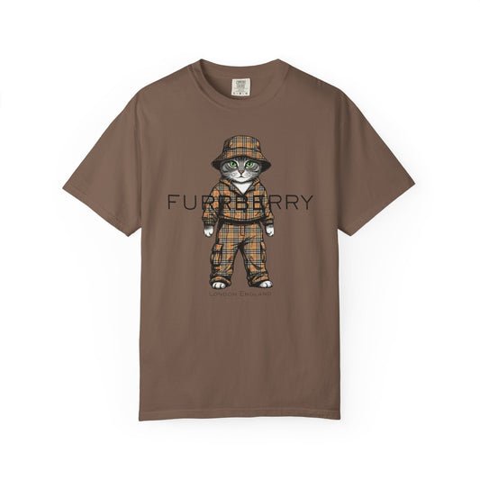Furrberry Cat in Trench Coat T-Shirt | Cute Fashion Kitty Tee