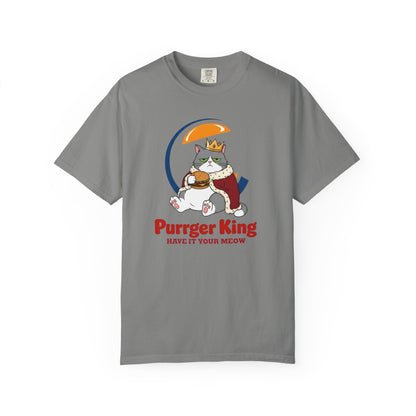 Purrger King Parody T-Shirt  'Have It Your Meow' Cat Royalty Graphic Tee