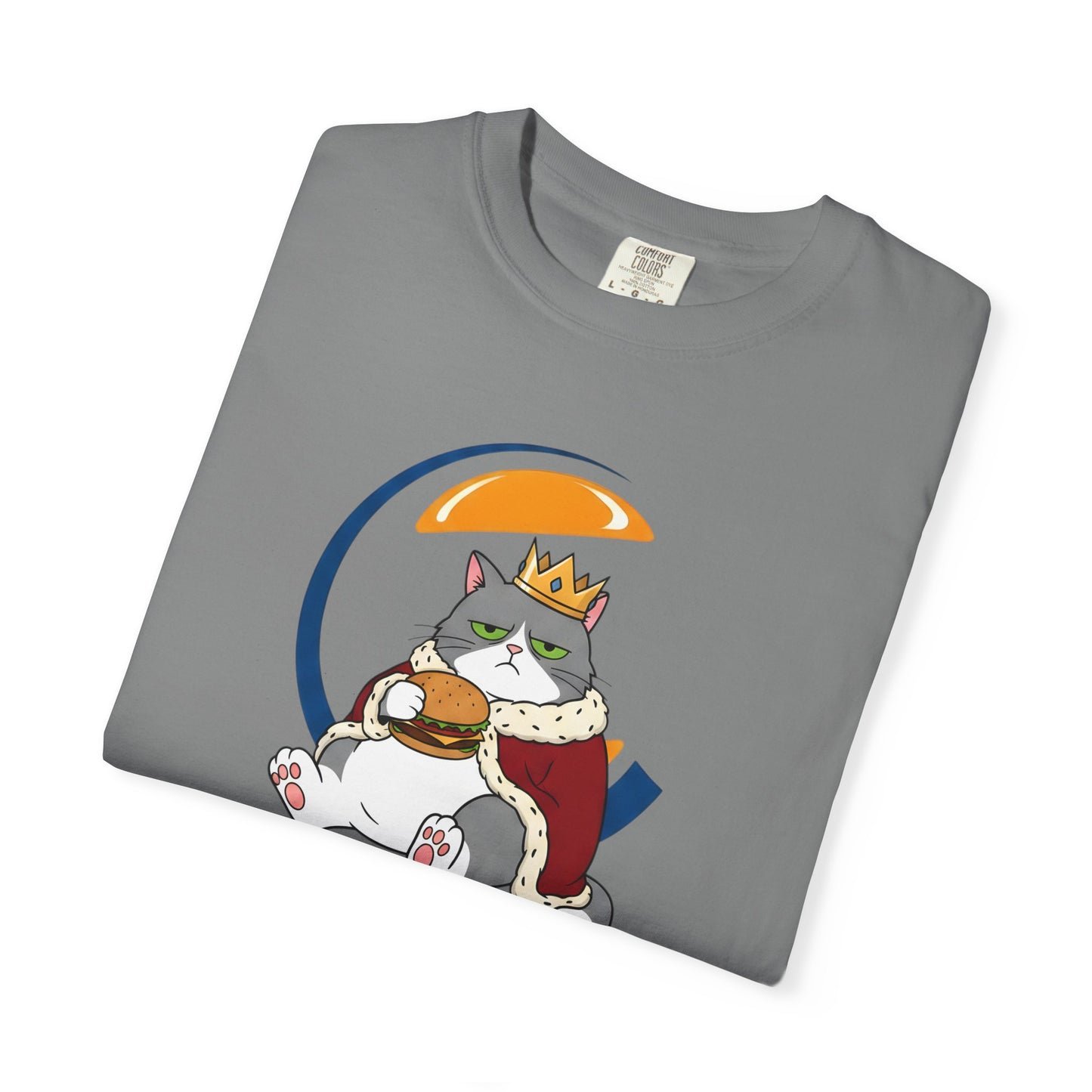 Purrger King Parody T-Shirt  'Have It Your Meow' Cat Royalty Graphic Tee