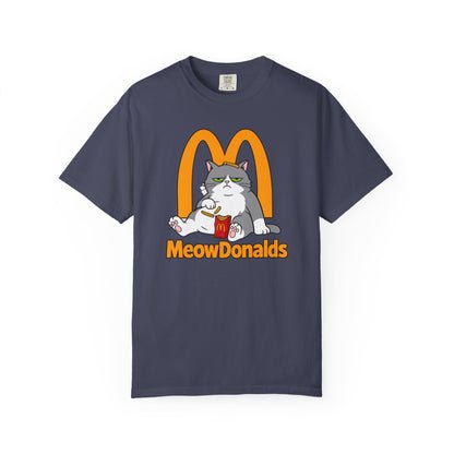 Grumpy Cat Eating Fries T-shirt | Funny Fast Food Parody Tee