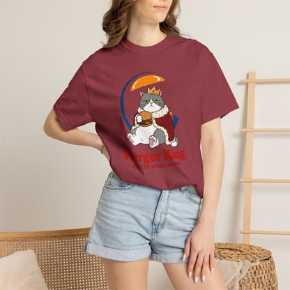 Purrger King Parody T-Shirt  'Have It Your Meow' Cat Royalty Graphic Tee