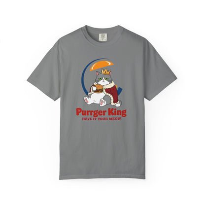 Purrger King Parody T-Shirt  'Have It Your Meow' Cat Royalty Graphic Tee