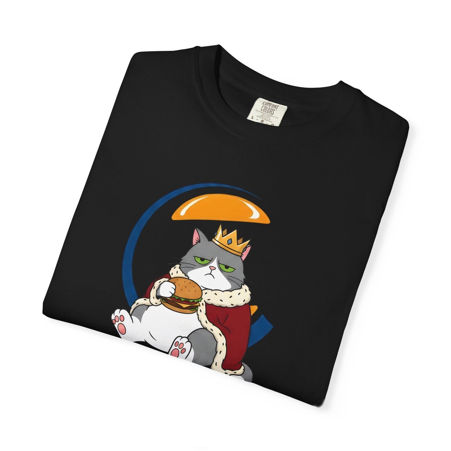 Purrger King Parody T-Shirt  'Have It Your Meow' Cat Royalty Graphic Tee