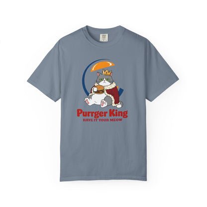 Purrger King Parody T-Shirt  'Have It Your Meow' Cat Royalty Graphic Tee